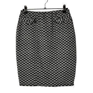 Joe B by Joe Benbasset Black & White Printed Knit Pencil Skirt S